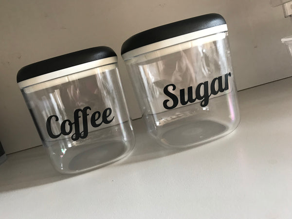 Tea, Coffee, Sugar, etc - Decal