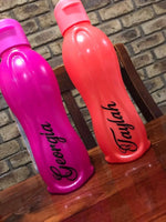 Tupperware Bottle Name labels - Decals