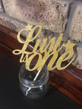 Name, Age & Silhouette - Glitter Cake Topper